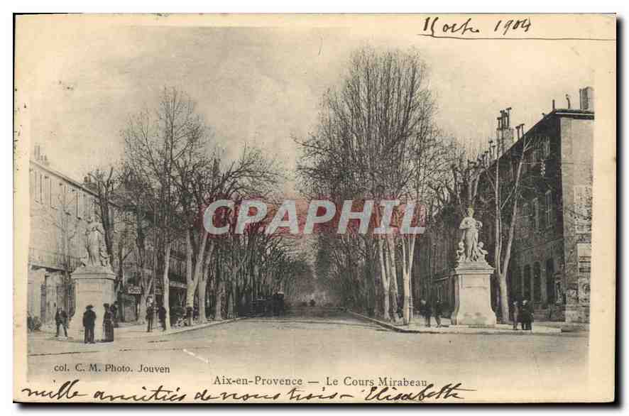 Aix-en-Provence — Le Cours Mirabeau — col. C.M. Photo. Jouven