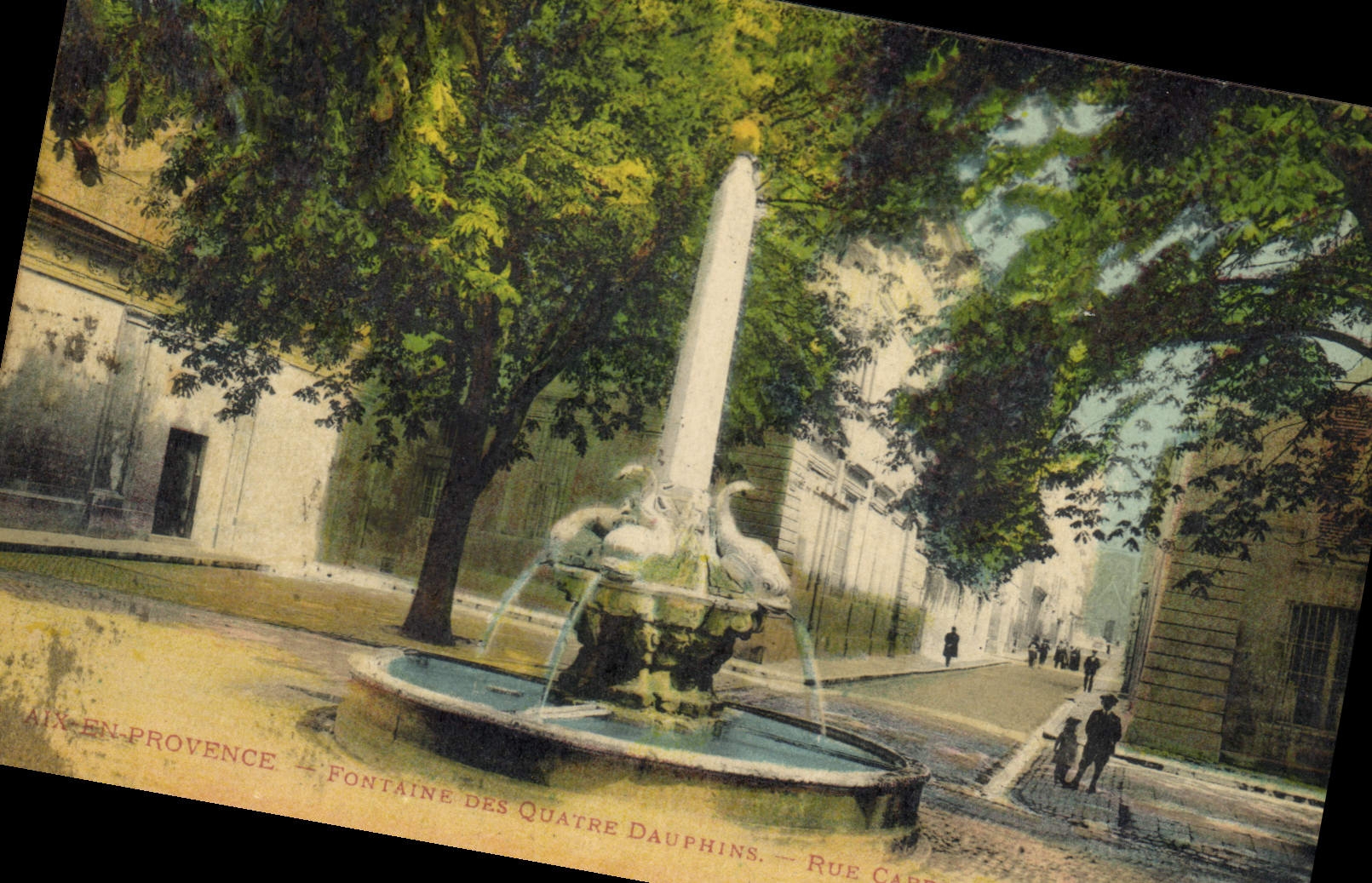 Aix-en-Provence — Fontaine des Quatre Dauphins — Rue Carnot