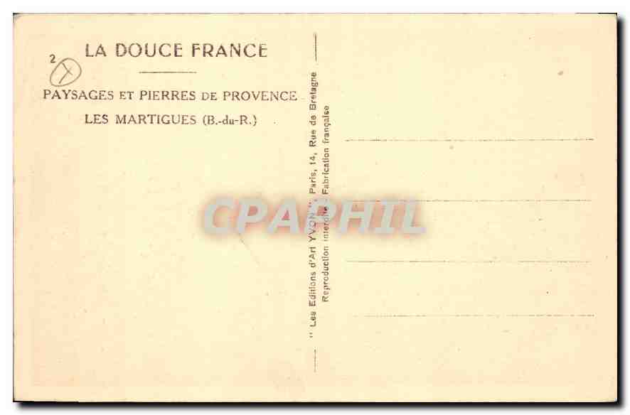 Les Martigues — Port — Éditeur Yvon, n°2 — Reverso