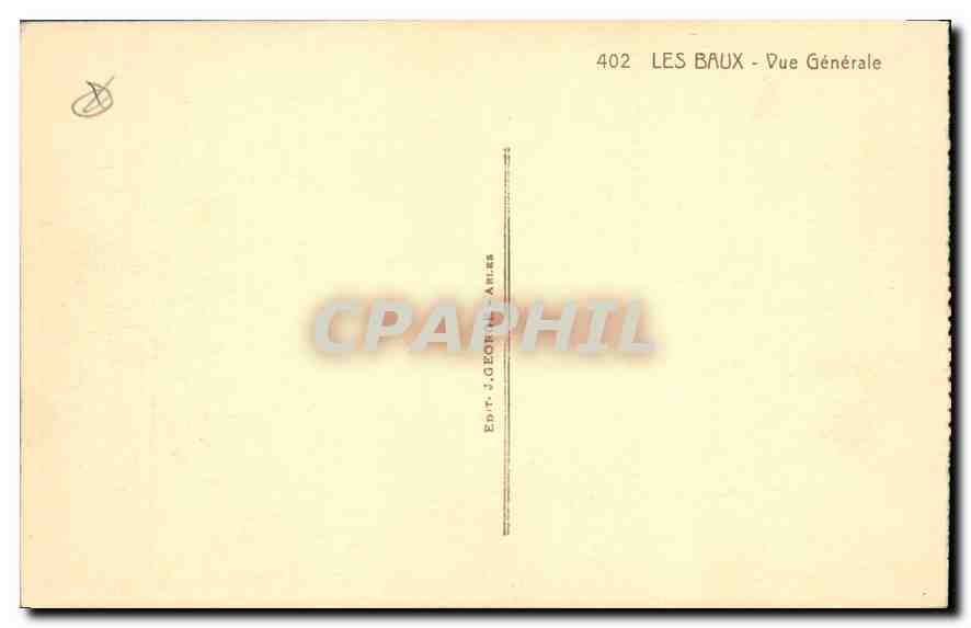 CPA Les Baux Vue generale  — Verso