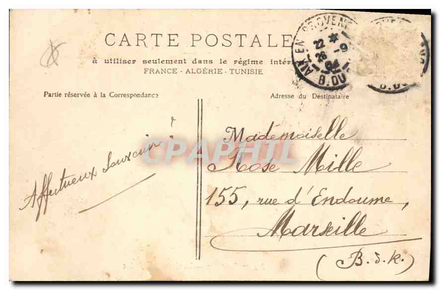 Aix-en-Provence — La Grande Fontaine — Collection C. M. — Verso