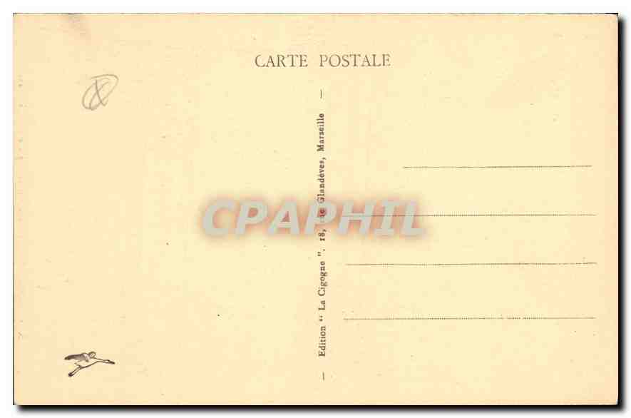 CPA Aix en Provence La Madeleine et la place des Precheurs  — Rückseite