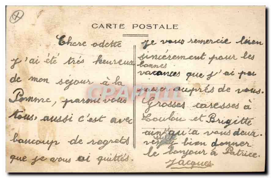 CPA Palissanne Cloher de l'Eglise  — Verso