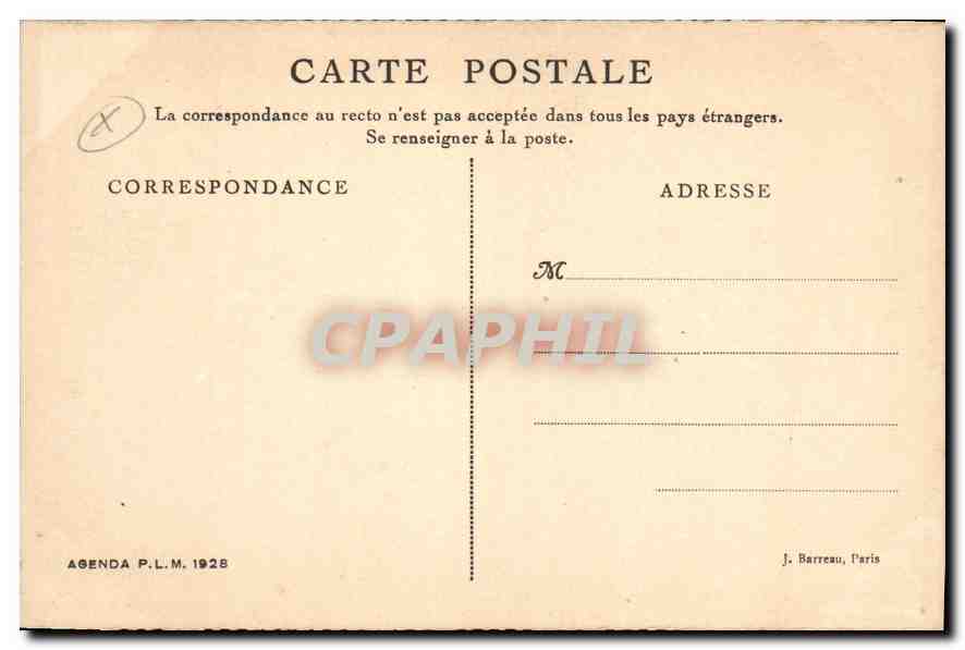Arles — Cloître Saint-Trophime — Agenda P.L.M. 1928 — Reverso