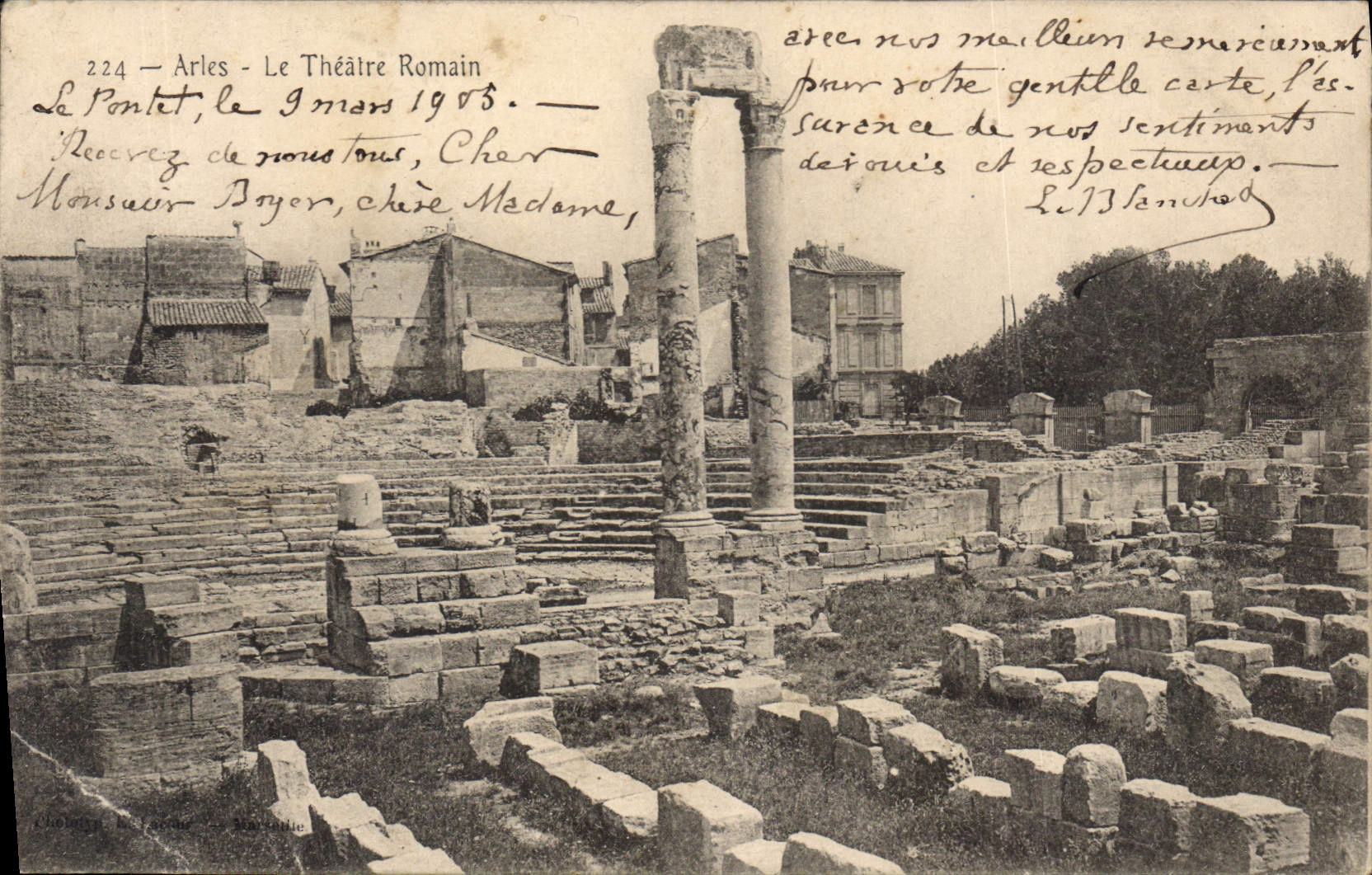 Arles - Le Théâtre Romain — éditeur Clodot, n° 224