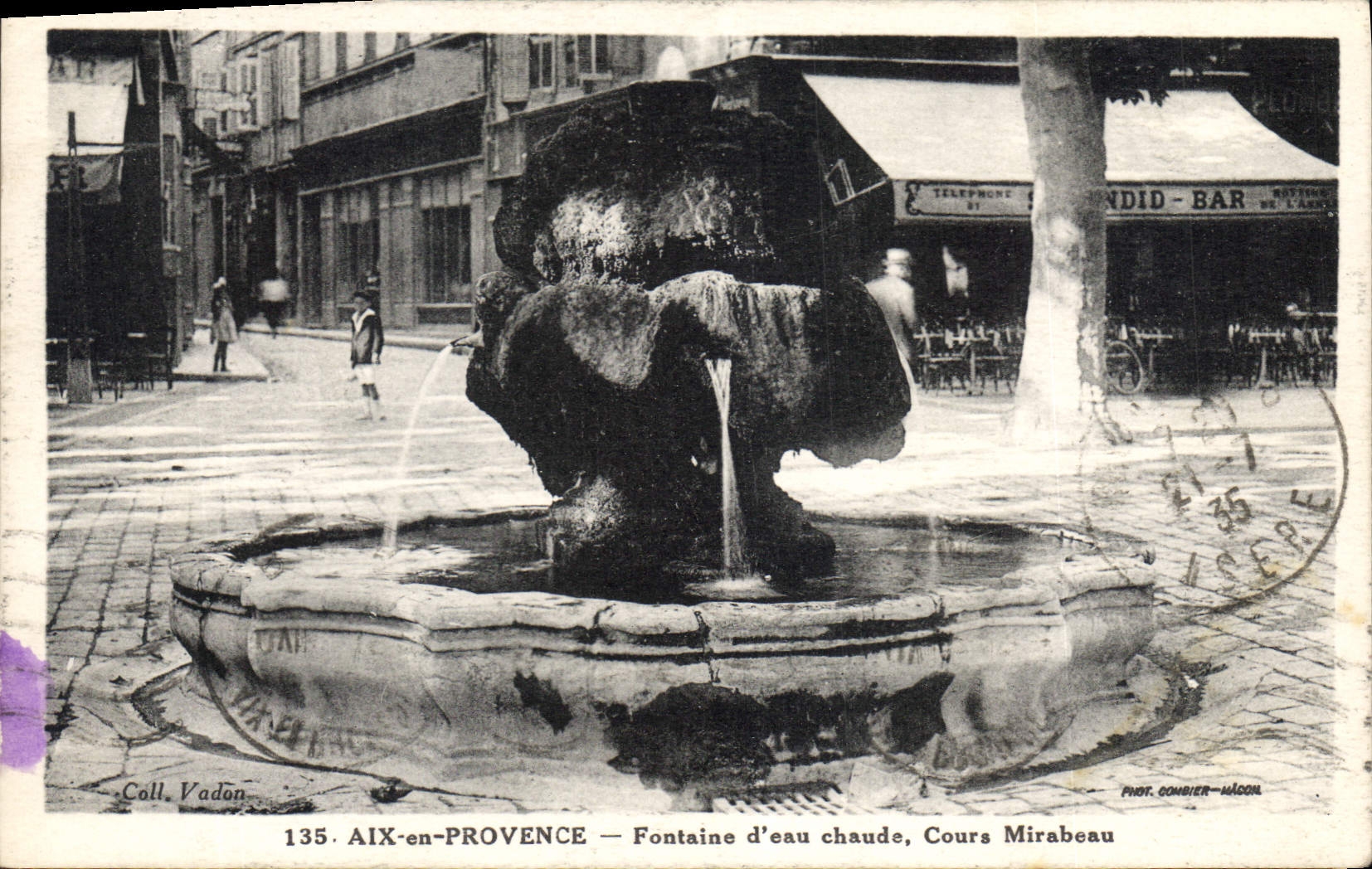 AIX-en-PROVENCE — Fontaine d'eau chaude, Cours Mirabeau — Phot. Combier-Magon