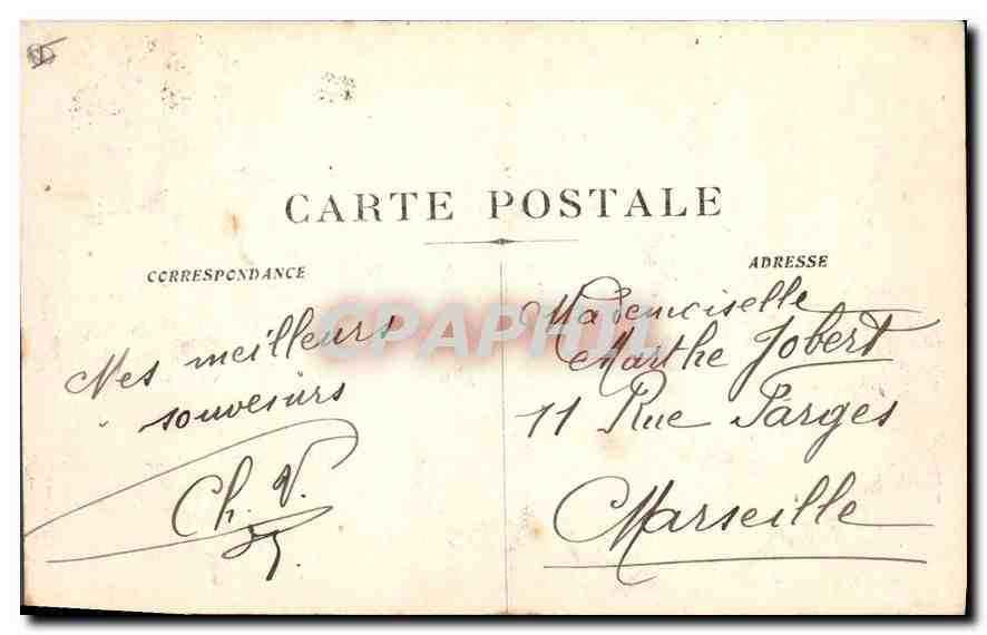 CPA Chapelle des Aliscamps — Verso