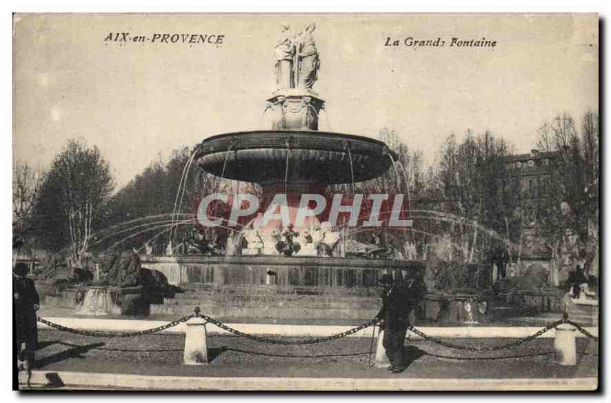 AIX-en-PROVENCE — La Grande Fontaine — Ansichtskarte