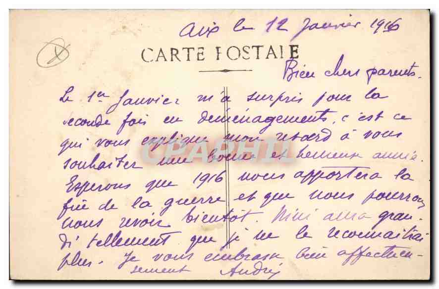 AIX-en-PROVENCE — La Grande Fontaine — Ansichtskarte — Rückseite