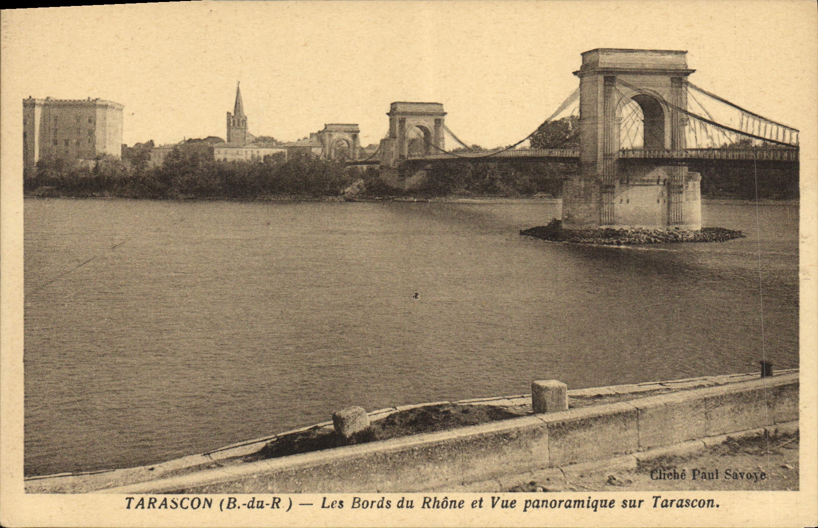 CPA Les Bords du Rhone et Vue panoramique sur Tarascon