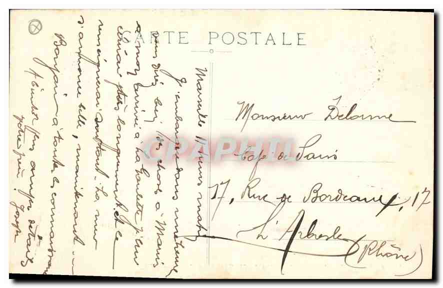 CPA Marseille - Carrefour des Allees de Meilhan et des Capucines Tramwau — Verso