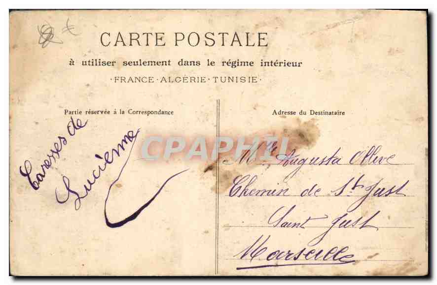 Tarjeta postal antigua Aix-en-Provence - La Mairie — Reverso