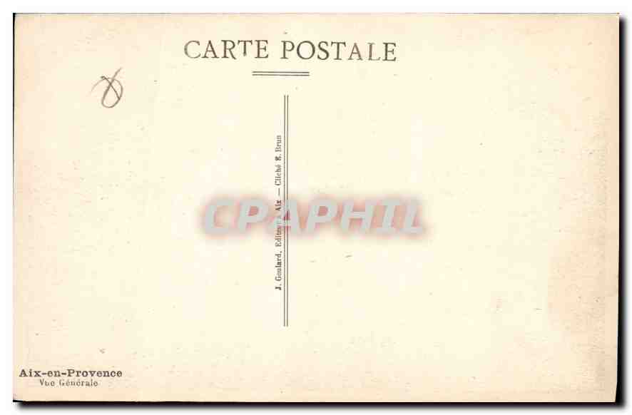 Aix-en-Provence — General View — A. Gouillard, Aix-en-Provence — Back