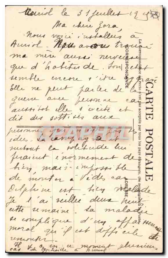 CPA La Ciotat - Figuerolles  — Rückseite