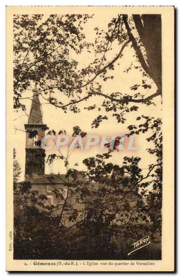 CPA Gemenos - L'Eglise vue du quartier de Versailles
