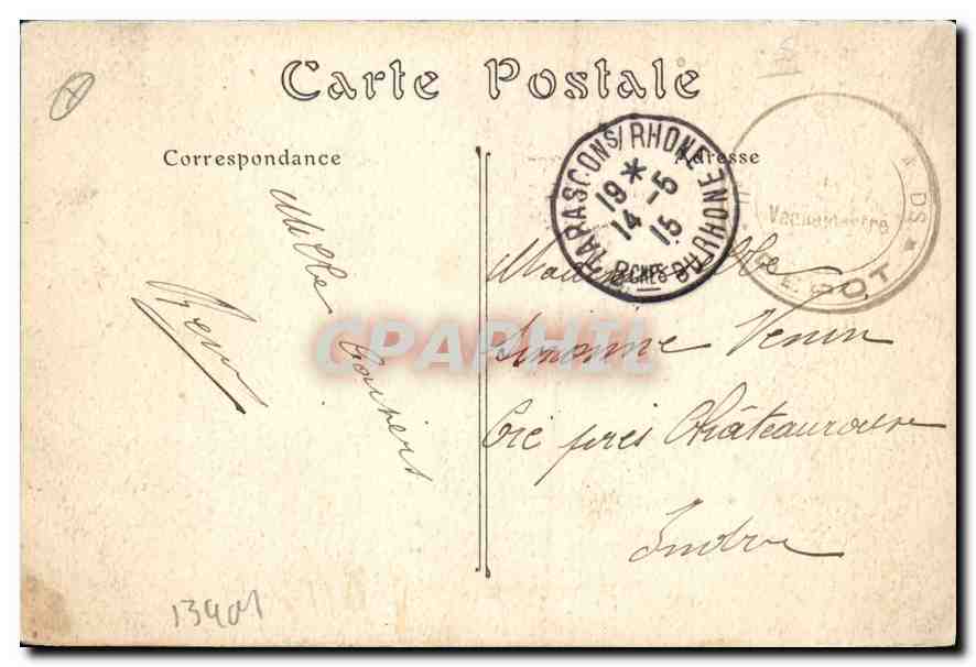 CPA Les Arenes et Montmajor Arles — Verso