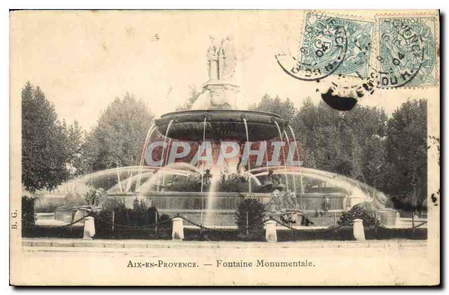 CPA Aix en Provence Fontaine Monumentale