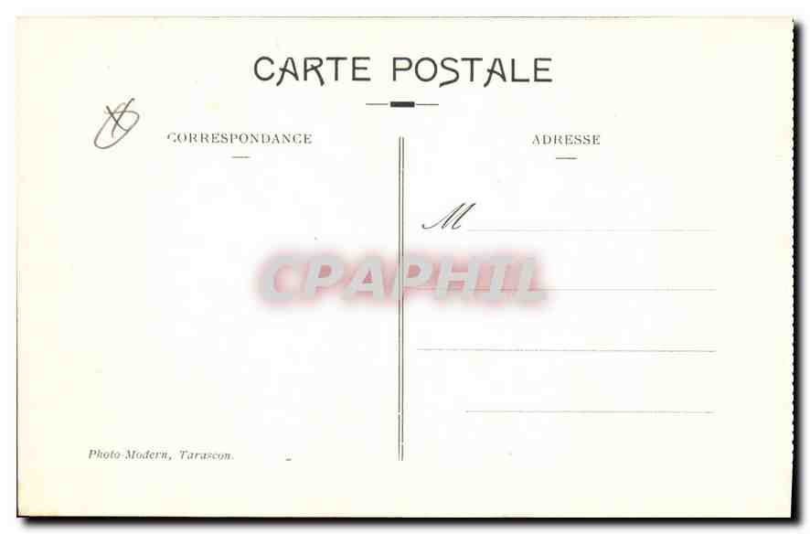 CPA Entree du Pont suspendu sur le Rhone  cote du Tarascon — Rückseite