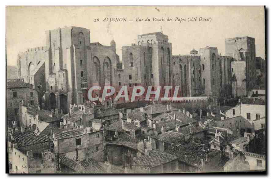 CPA Vue du Palais des Papes (cote Ouest) Avignon