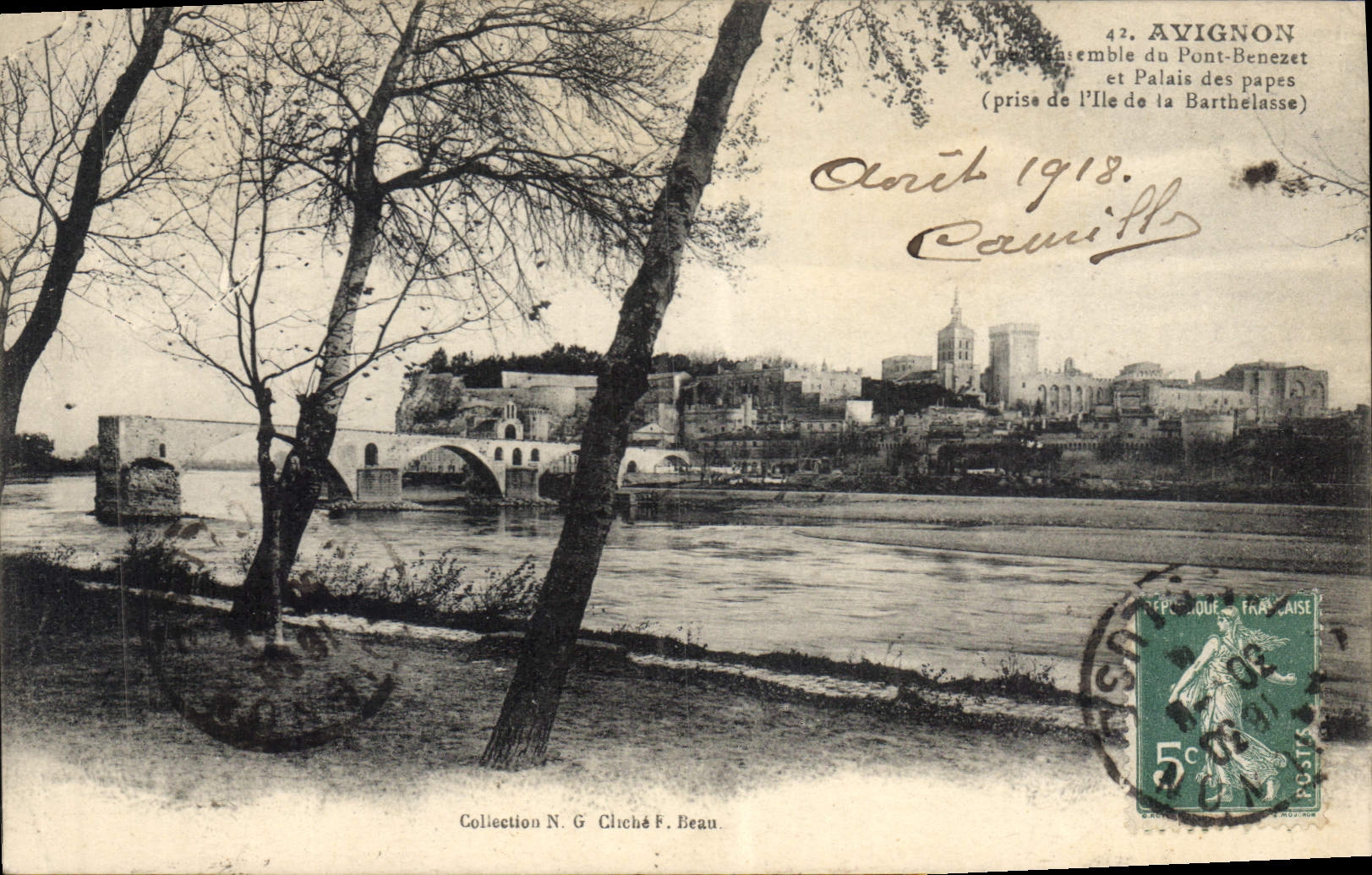 CPA Pont Benezet et Palais des papes Avignon