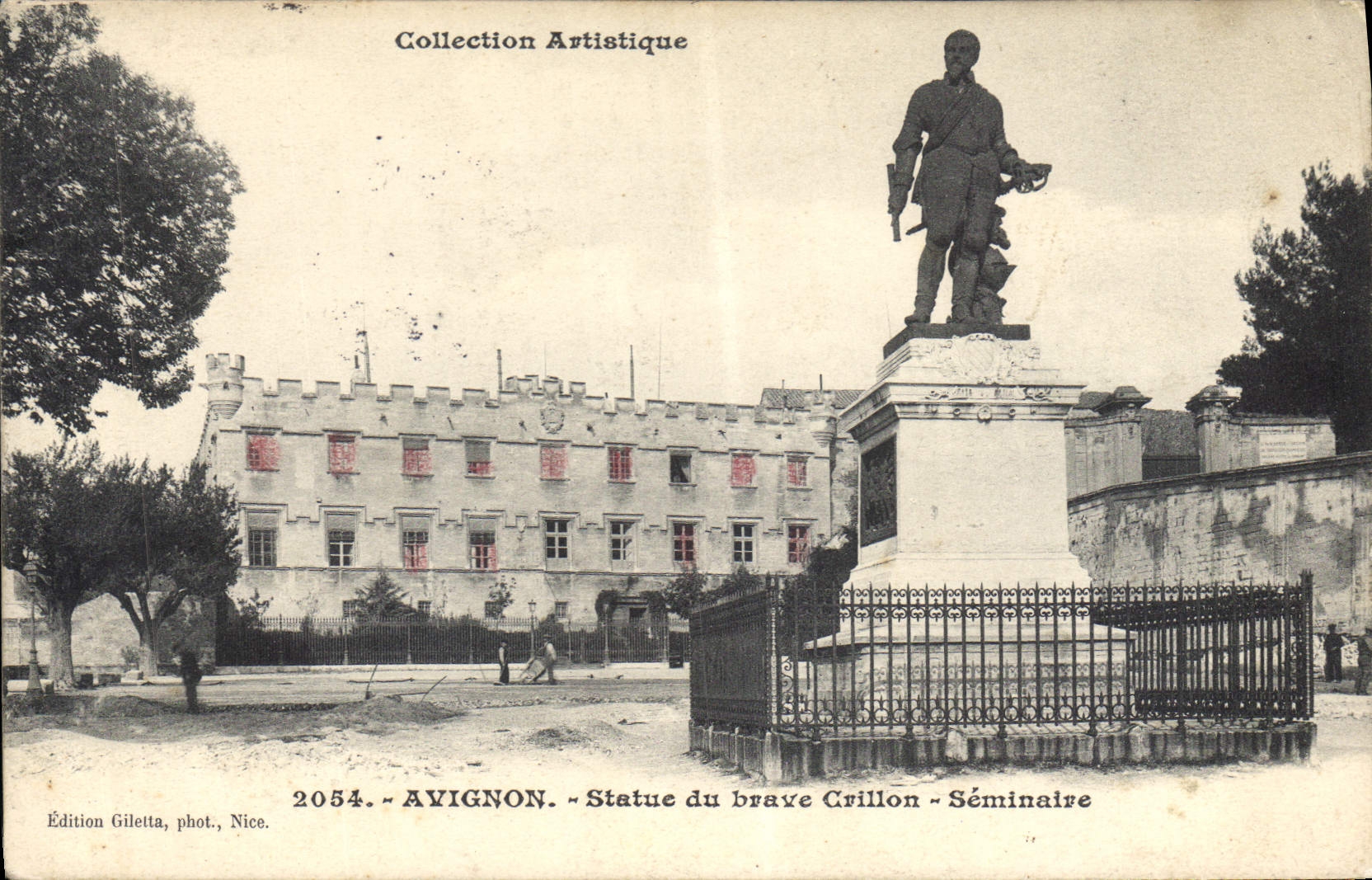 CPA Avignon Statue du brave Grillon Seminaire