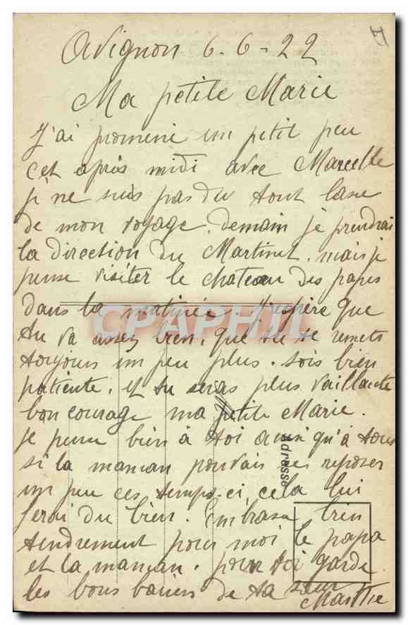CPA Avignon Le Theatre Opera Municipal — Verso