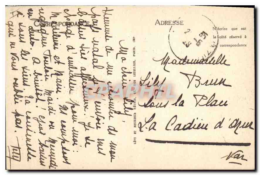 Avignon — Le Palais des Papes — LL — Verso