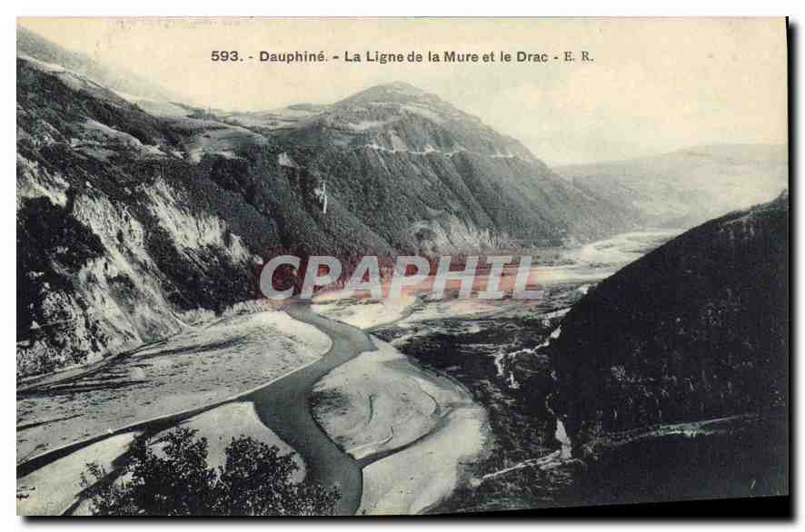 CPA Dauphine La Ligne de la Mure et le Drac