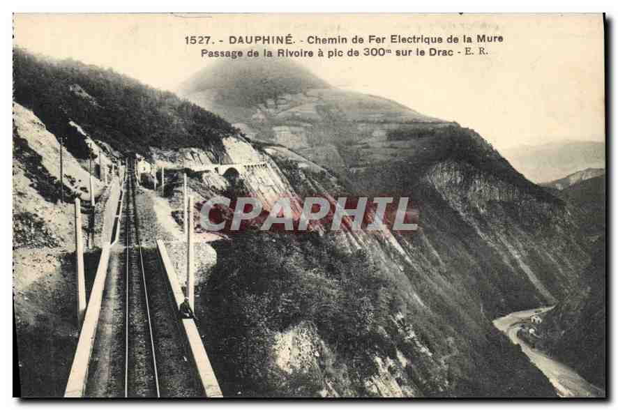 CPA Dauhpine Chemin de Fer Electrique de la Mure Passage de la Rivoire