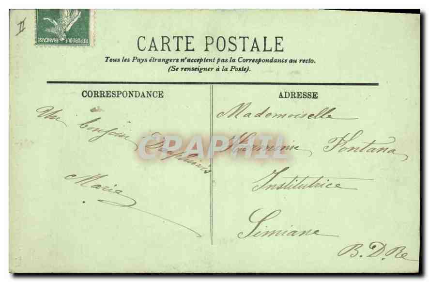CPA Massif de la Grande Chartreuse Passage du Trou (animee) — Verso