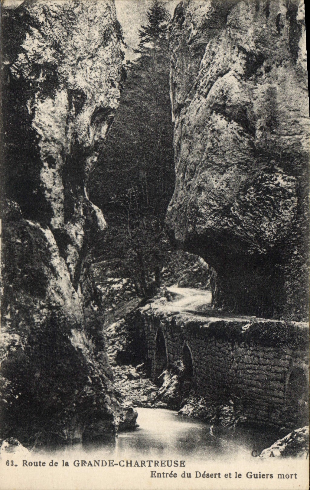 Entrée du Désert und der Guiers mort — Route de la Grande-Chartreuse — C.A. n°63