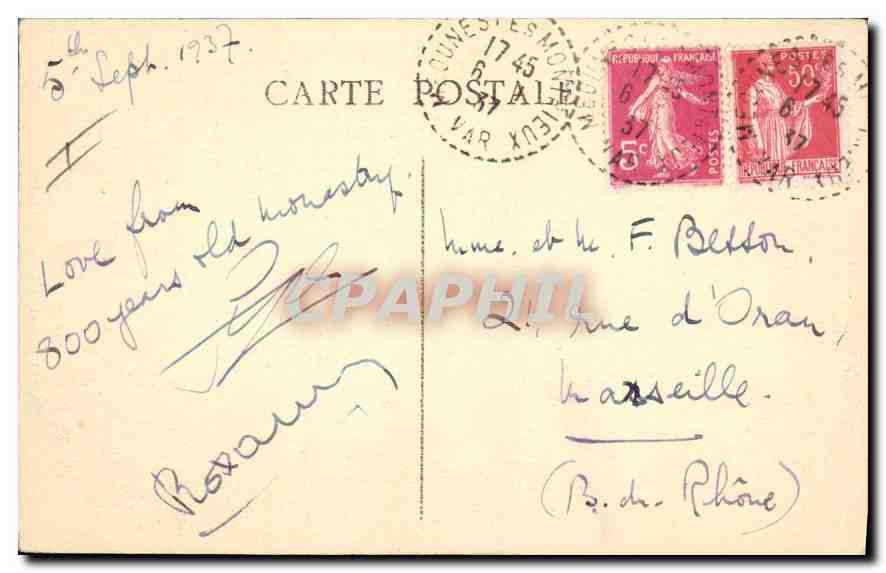 Chartreuse-de-Montrieux — Façade principale du Monastère — Éditeur non identifié — Rückseite