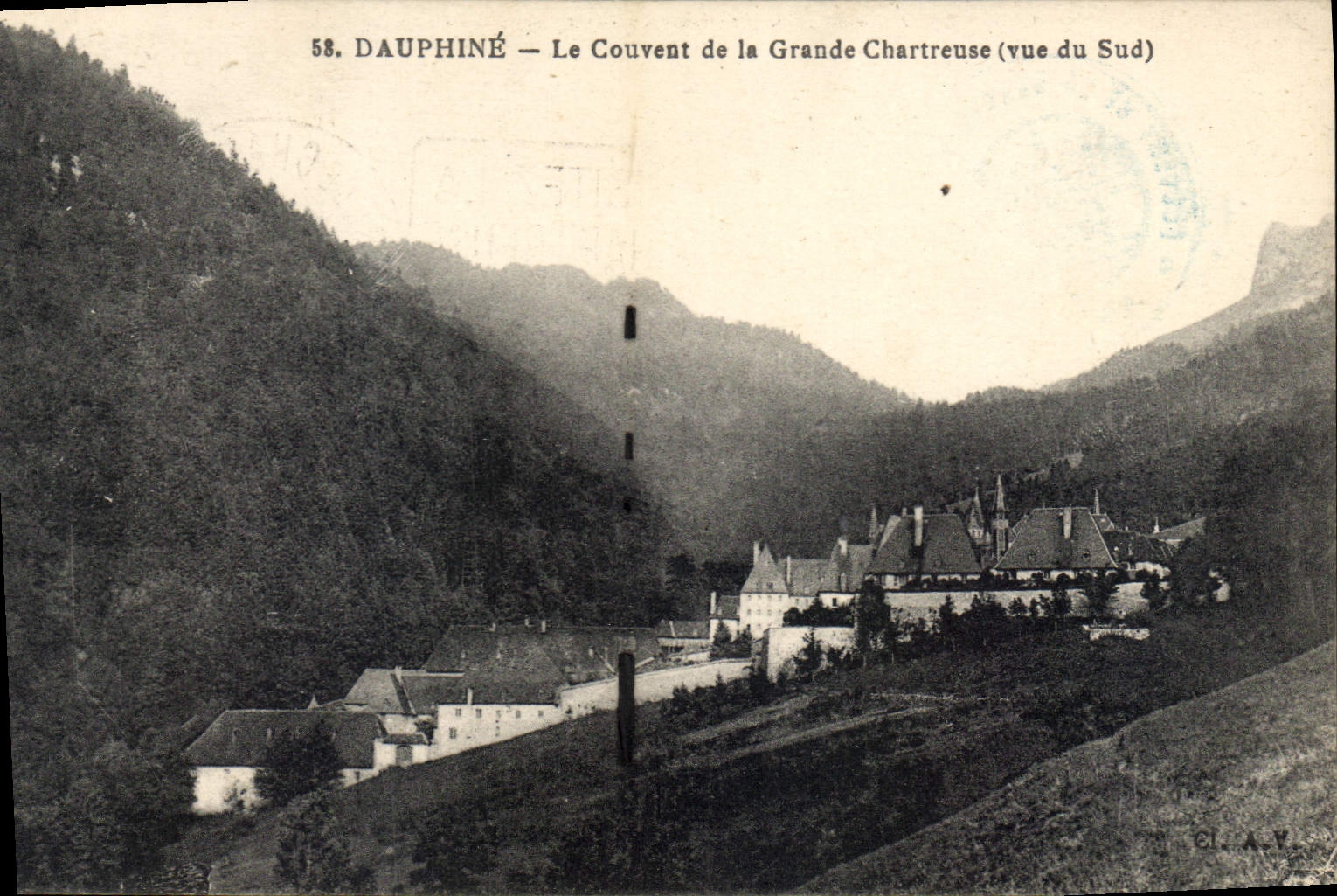 Dauphiné — Das Kloster der Grande Chartreuse (Aussicht von Süden) — Cl. A.V. n°58