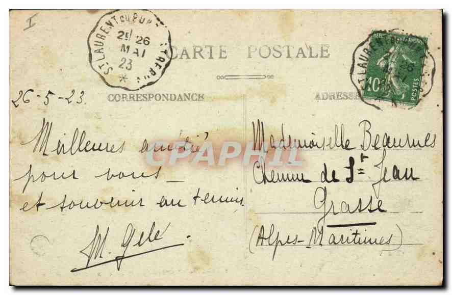Grande Chartreuse — Cellule du Prieur Général — éditeur inconnu, n° 23 — Reverso