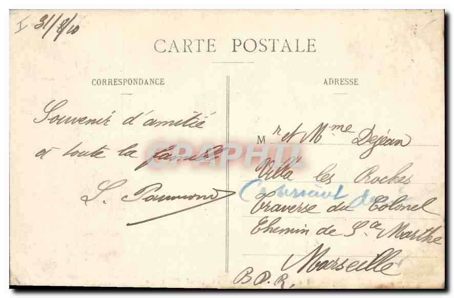 CPA Dauphine Couvent de la Grande Chartreuse — Verso
