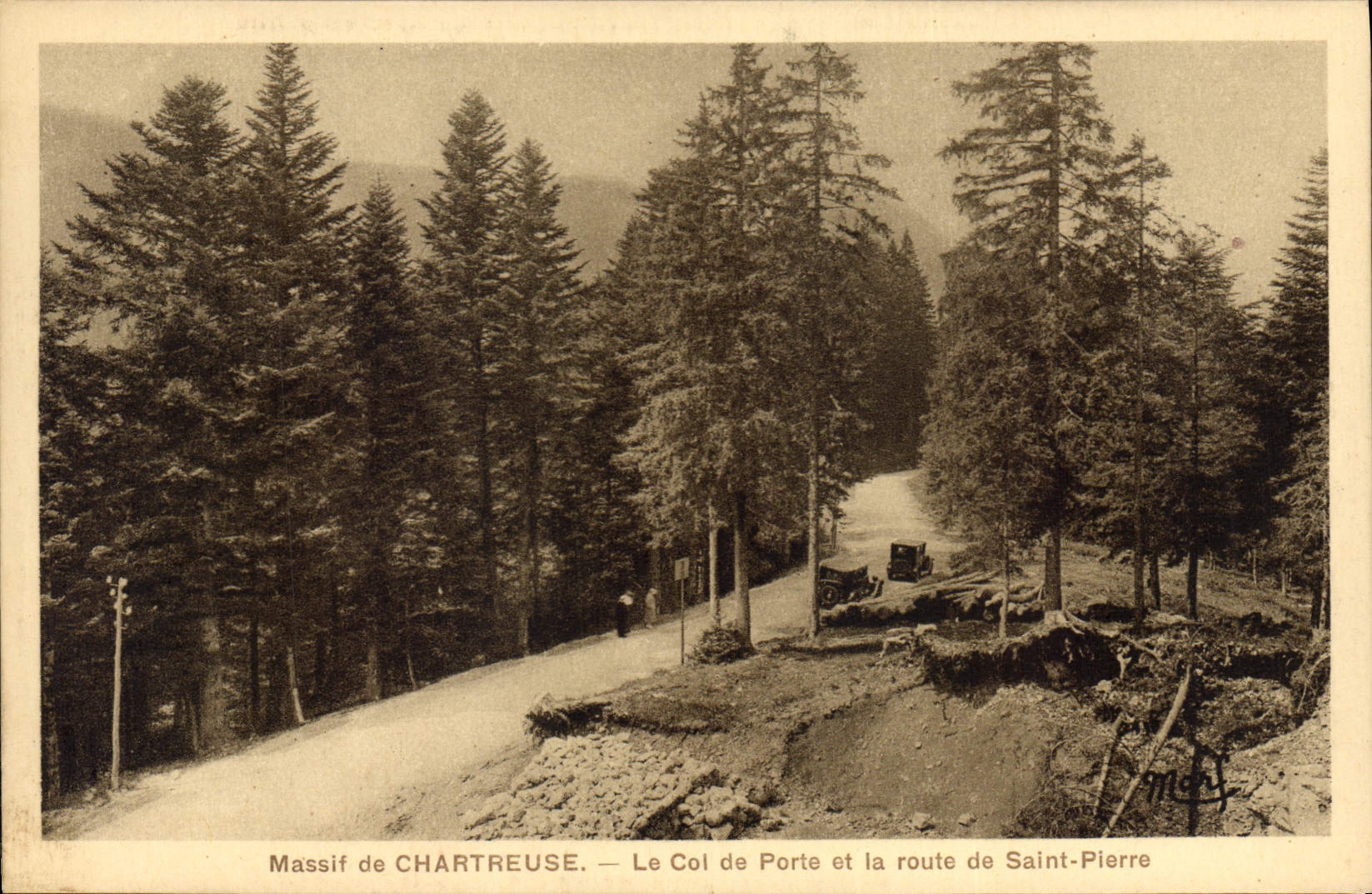 CPA Massif de Chartreuse Le Col de Porte et la route de Saint Pierre