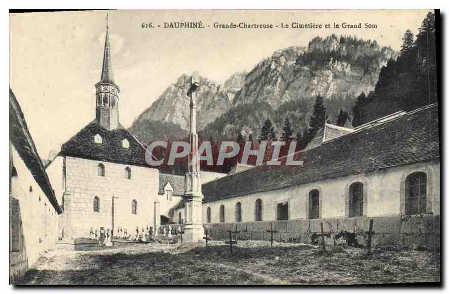 CPA Dauphine Grande Chartreuse Le Cimetiere et le Grand Som