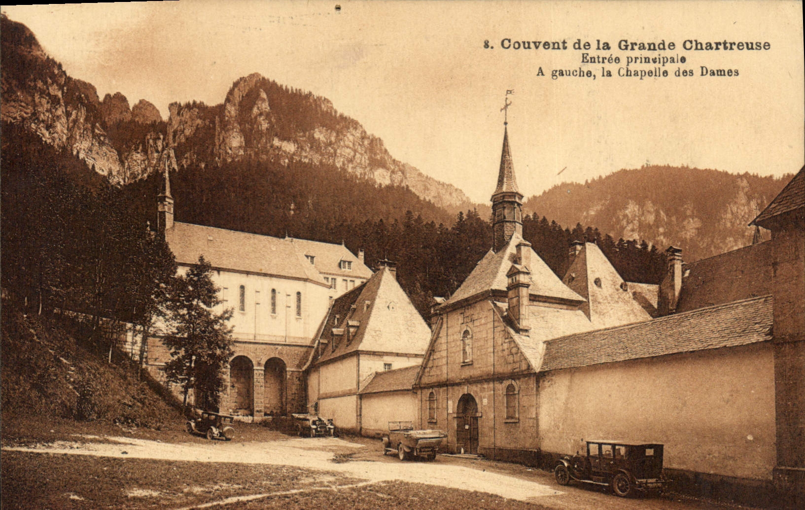 Couvent de la Grande Chartreuse — Entrée principale et chapelle des dames — Édition Técouquils, Saint-Laurent-du-Pont