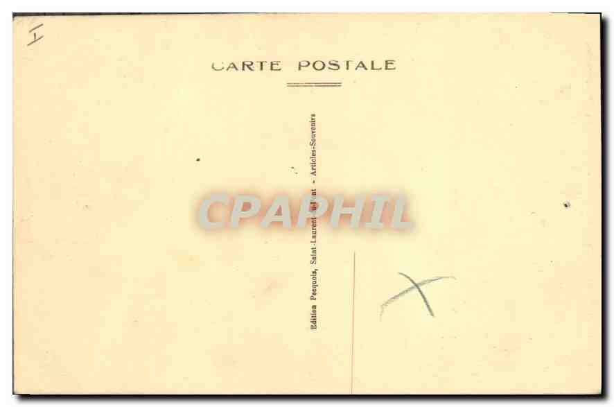 Route de Saint-Laurent-du-Pont à la Grande Chartreuse — Le Pont Saint-Bruno — Éditeur Pecquiot — Verso