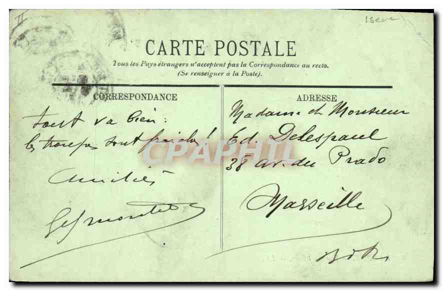 CPA La Sone Vue sur l'Isere — Verso