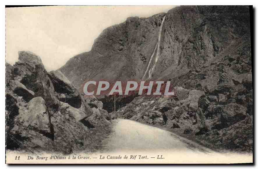 CPA Du Bourg d'Oisans a la Grave La Cascade de Rif Tort