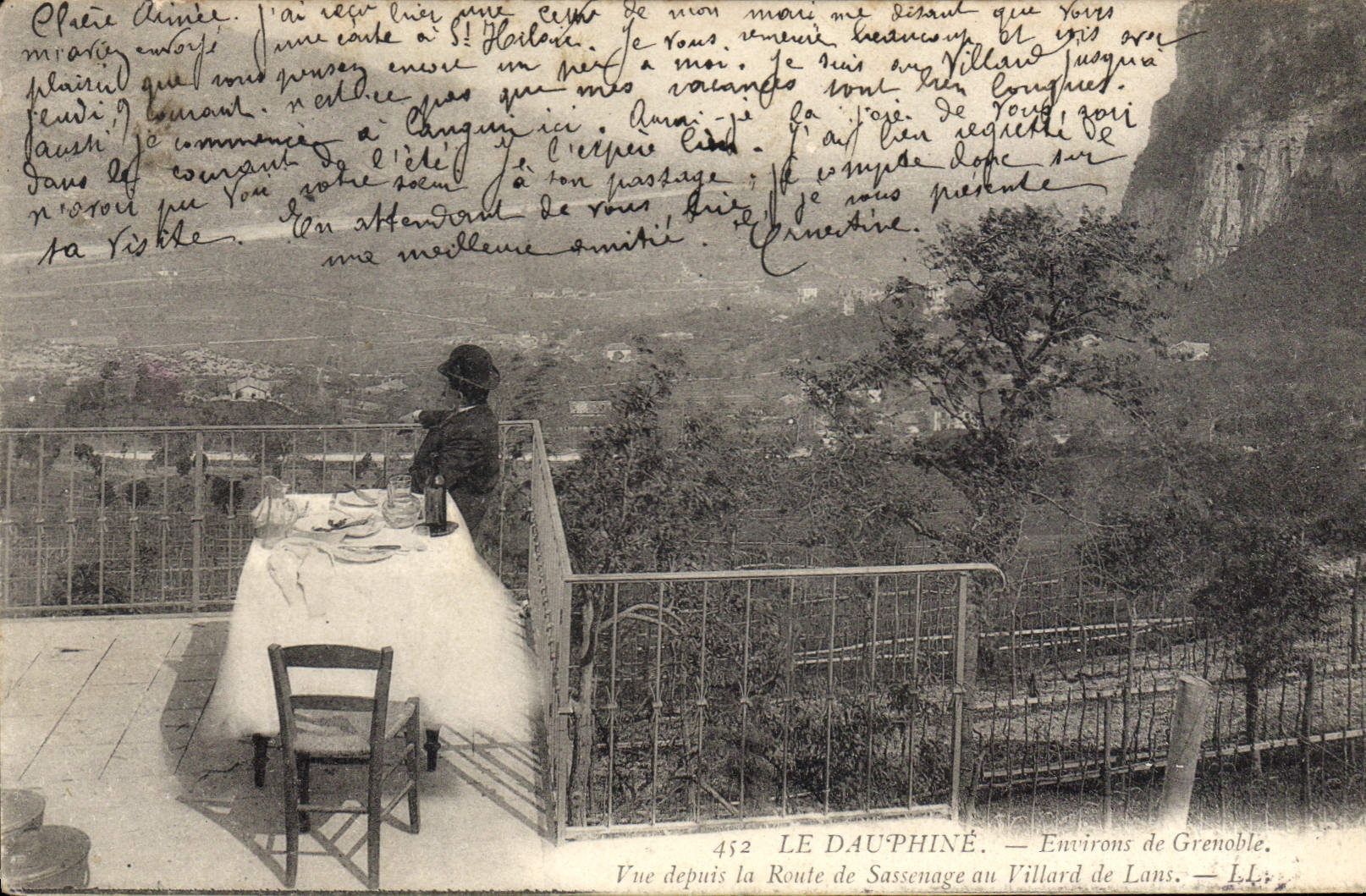 Vue depuis la Route de Sassenage au Villard de Lans — LE DAUPHINÉ — Environs de Grenoble — LL — n°452