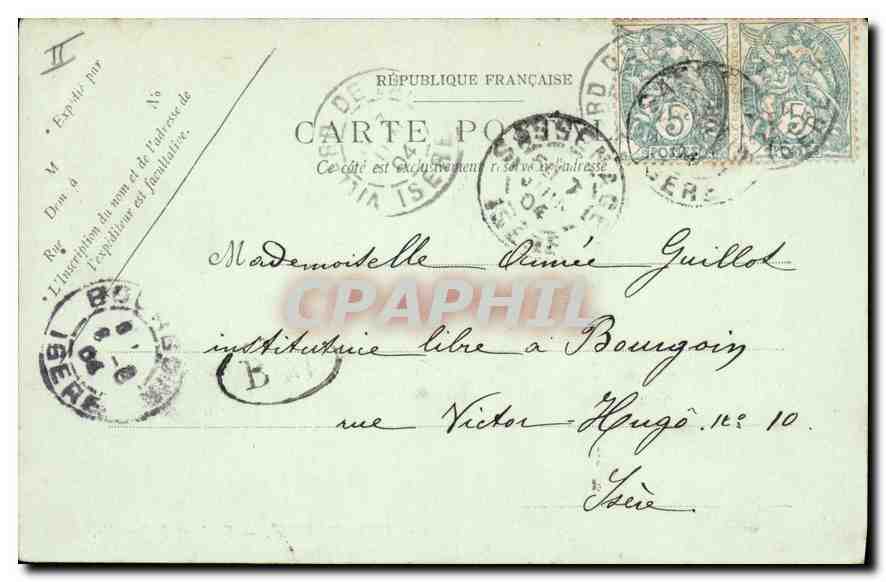 Vue depuis la Route de Sassenage au Villard de Lans — LE DAUPHINÉ — Environs de Grenoble — LL — n°452 — Verso