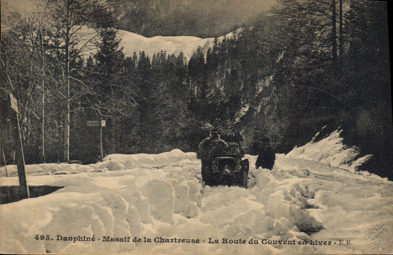 Dauphiné - Massif de la Chartreuse - La Route du Couvent en hiver - E.R.