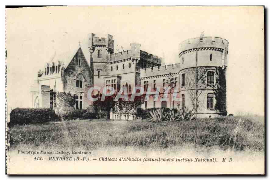 Hendaye (B-P.) — Château d'Abbadia (actuellement Institut National) — Phototypie Marcel Delboy, Bordeaux, n° 412
