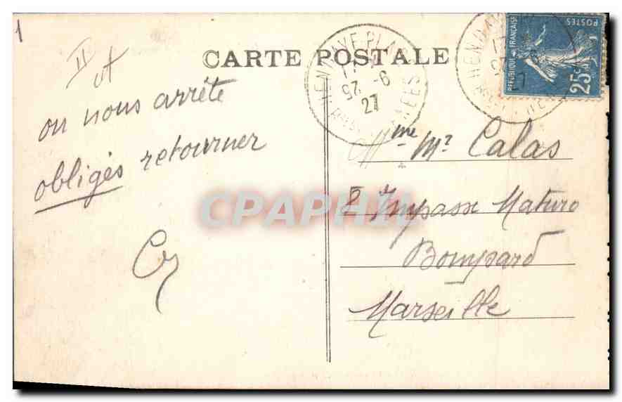 CPA Hendaye Plage Grand Hotel Eskualduna et les Galeries — Rückseite