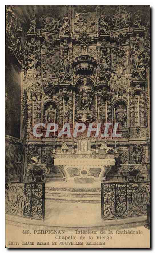 CPA Perpignan Interieur de la Cathedrale Chapelle de la Vierge