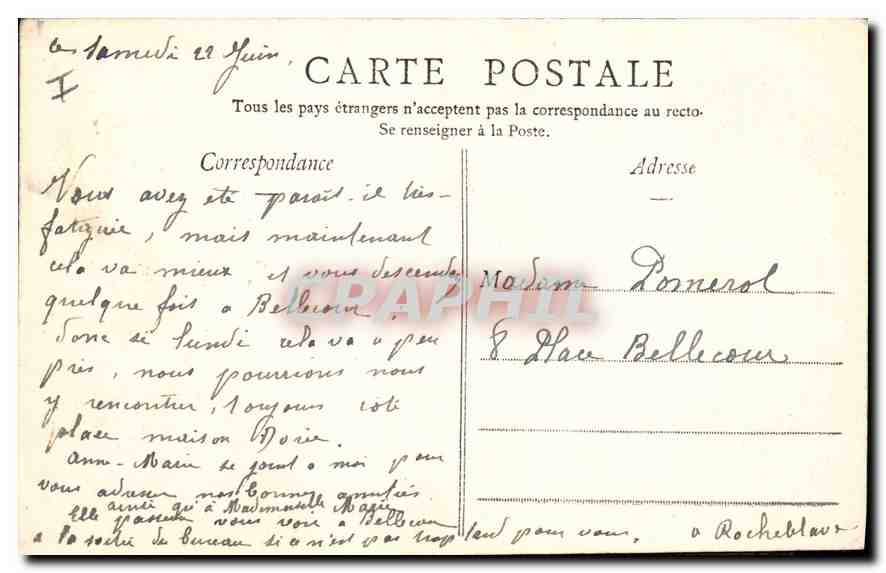 CPA Lille Portail de l'Eglise Saint Maurice — Rückseite