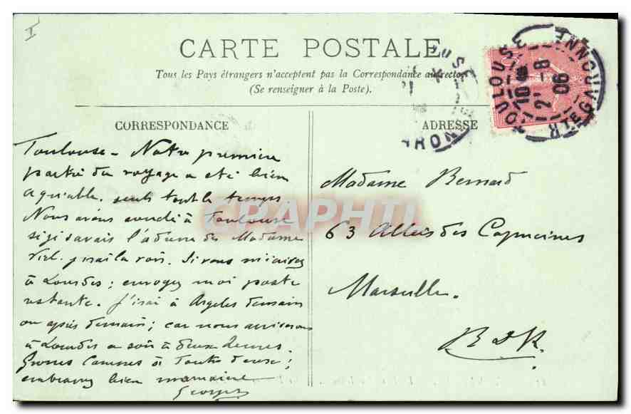 CPA Toulouse L'arc Toulousain Le Ramier — Rückseite