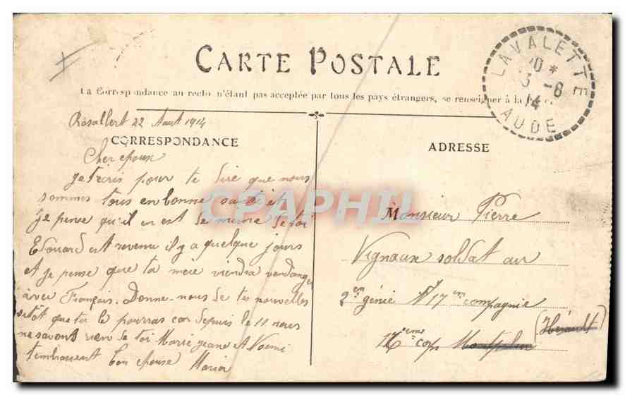 CPA Toulouse Eglise Sant Semin — Verso